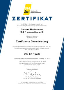 Zertifizierung nach DIN EN 15733